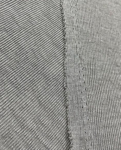 Трикотаж рубчик меланж серо\голубой