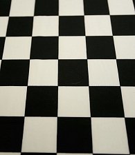 Креп шахматы черно/белый